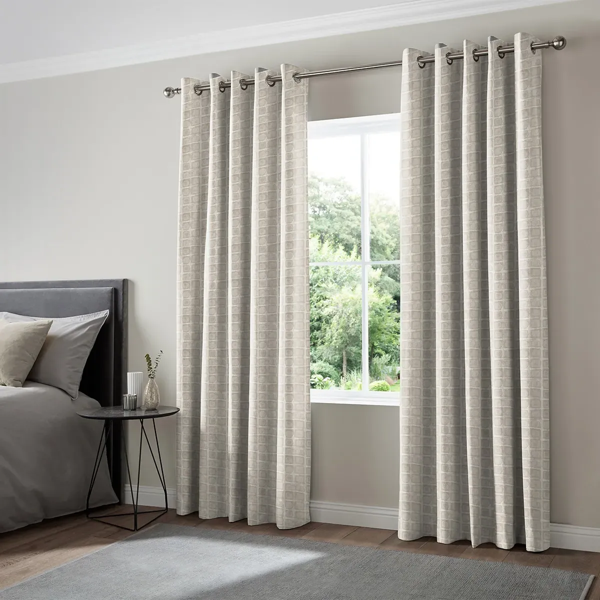 Nico Curtain - Pewter, Polyester