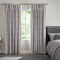 Nunez Geometric Curtain - Plum, Cotton Mix