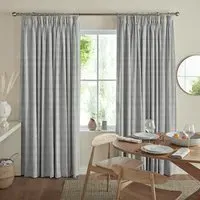 Origi Pewter Curtain - Grey, Polyester