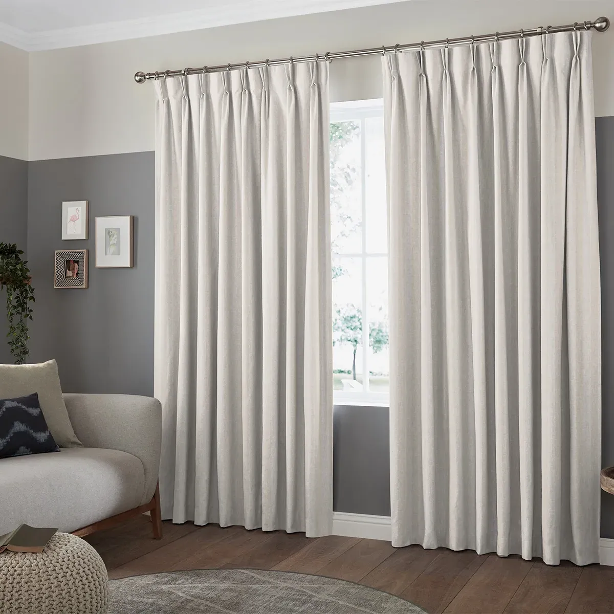 Origi Shell Curtain - Brown, Polyester