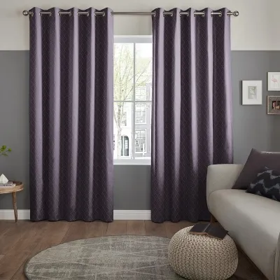 Ozan Amethyst Curtain - Purple, Polyester image
