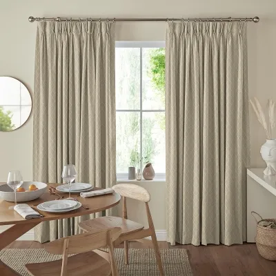 Ozan Taupe Curtain - Taupe, Polyester