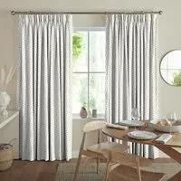 Pierre Geometric Curtain - Graphite, Polyester