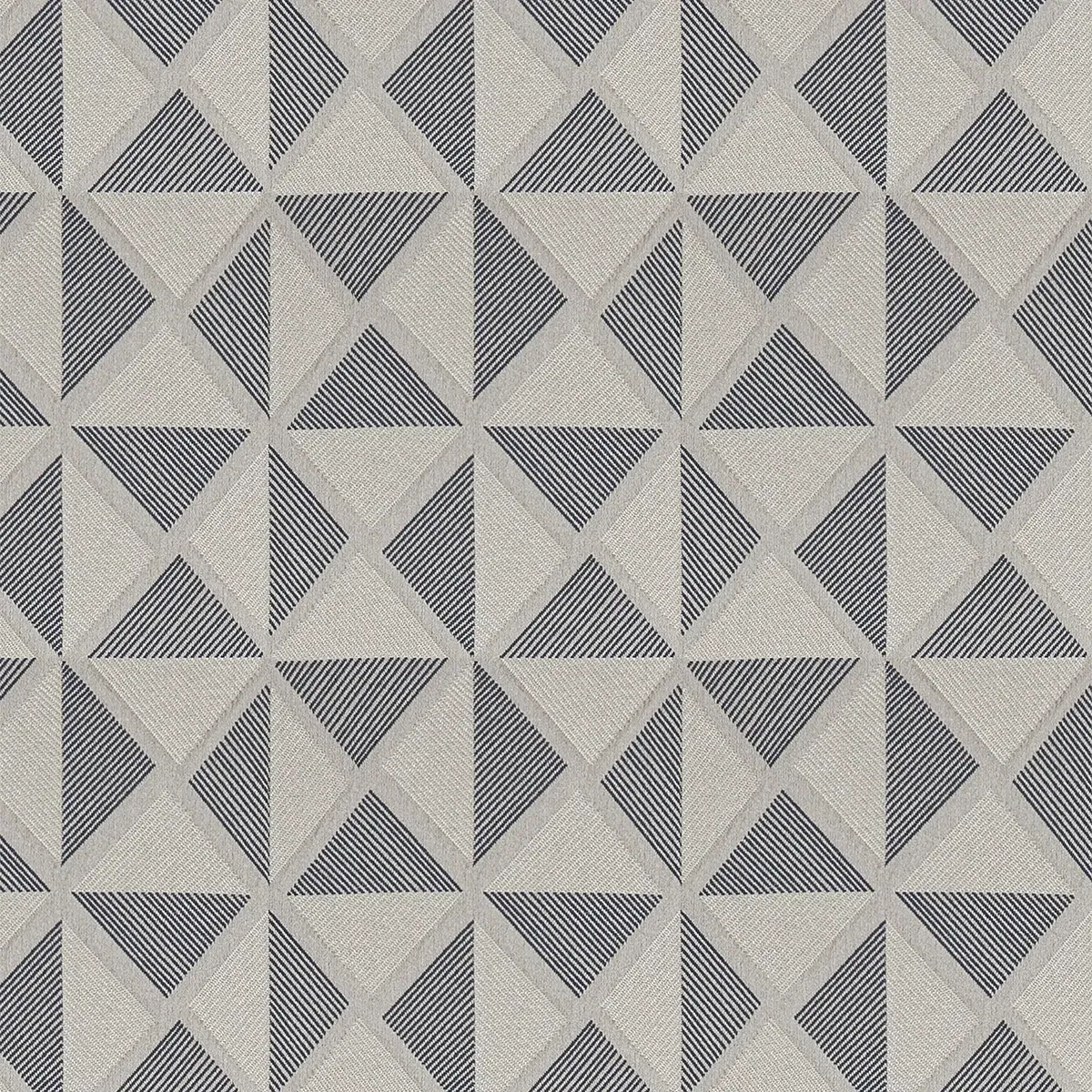 Pierre Geometric Curtain - Indigo, Polyester