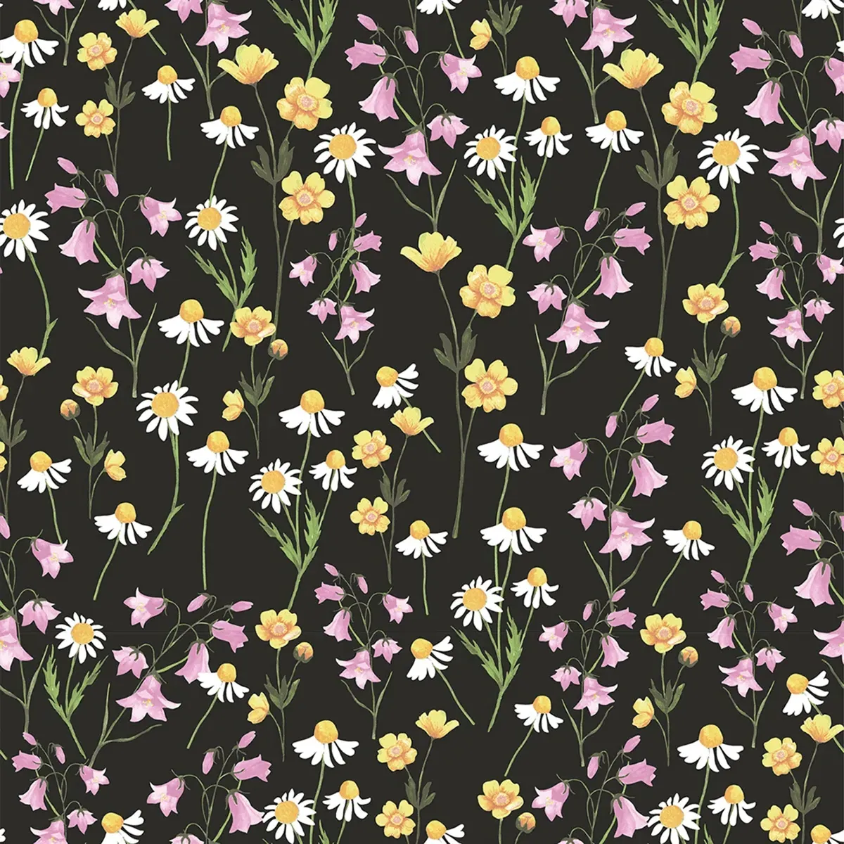 Pretty Prairie Roman Blind - Dark, Cotton