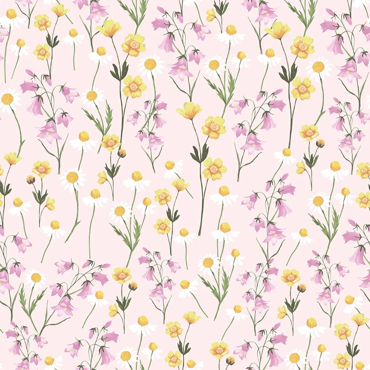 Pretty Prairie Roman Blind - Pink, Cotton