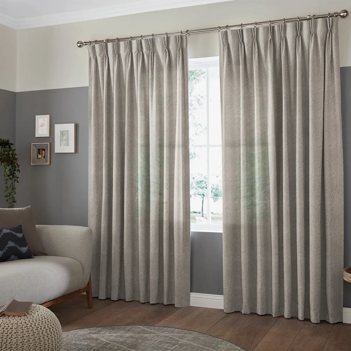 Pukki Linen Curtain - Light Brown