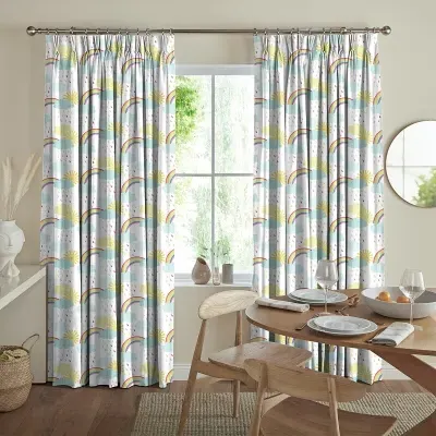 Rainbow Skies Multi Curtain - Multi, Cotton