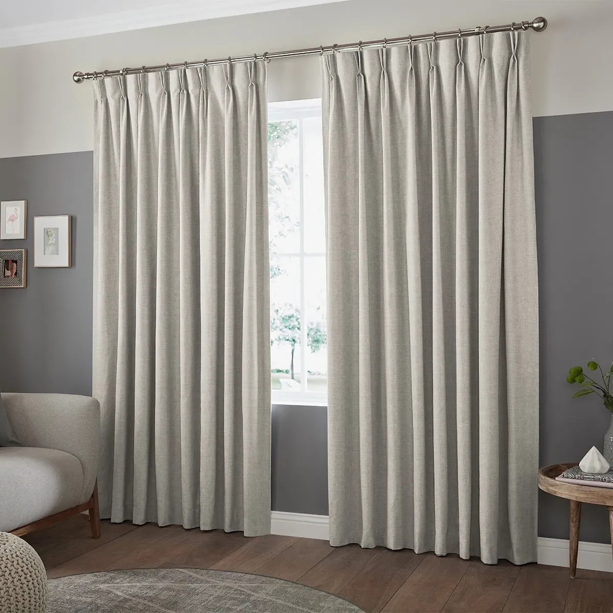 Riyad Curtain - Stone, Polyester