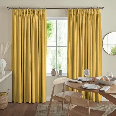 Riyad Curtain with Backing - Buttercup, Polyester
