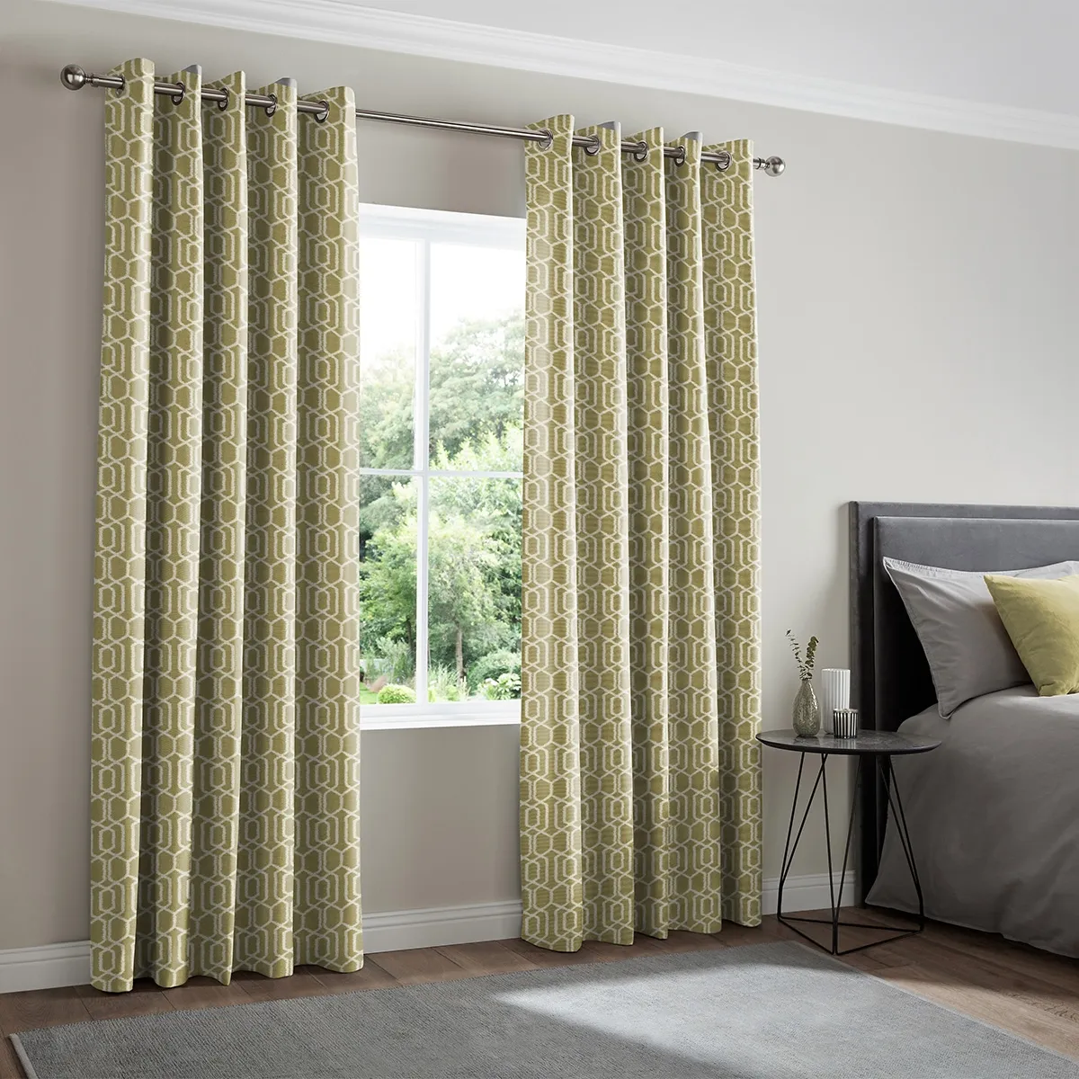 Robben Curtain with Zig-Zag Construction - Zest, Polyester