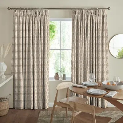 Robben Eyelet Curtain - Blush, Polyester