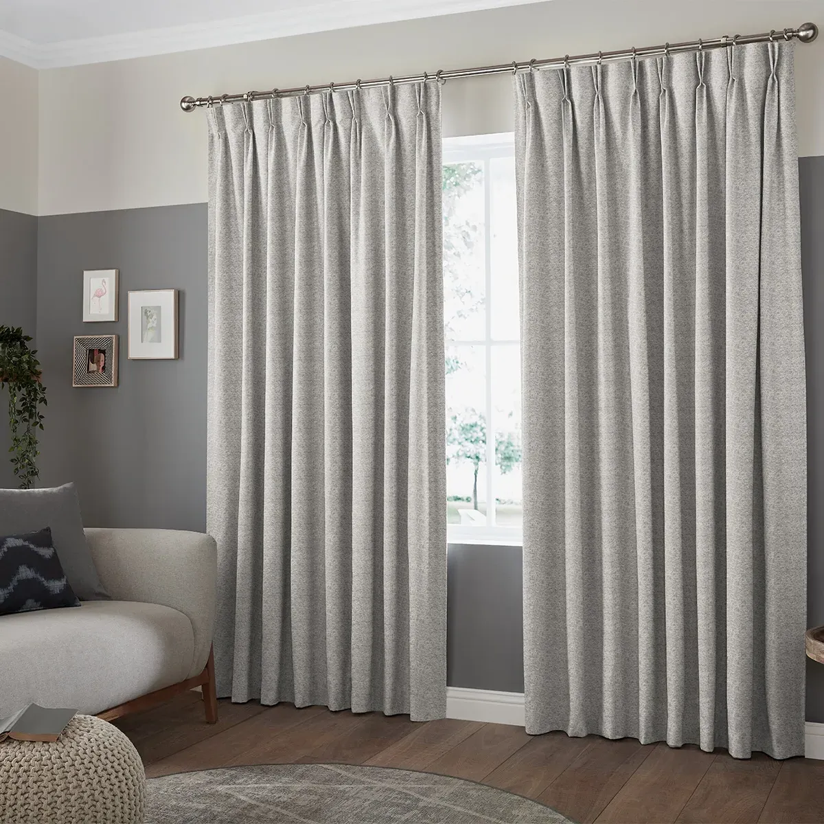 Rodon Curtain - Dove, Polyester