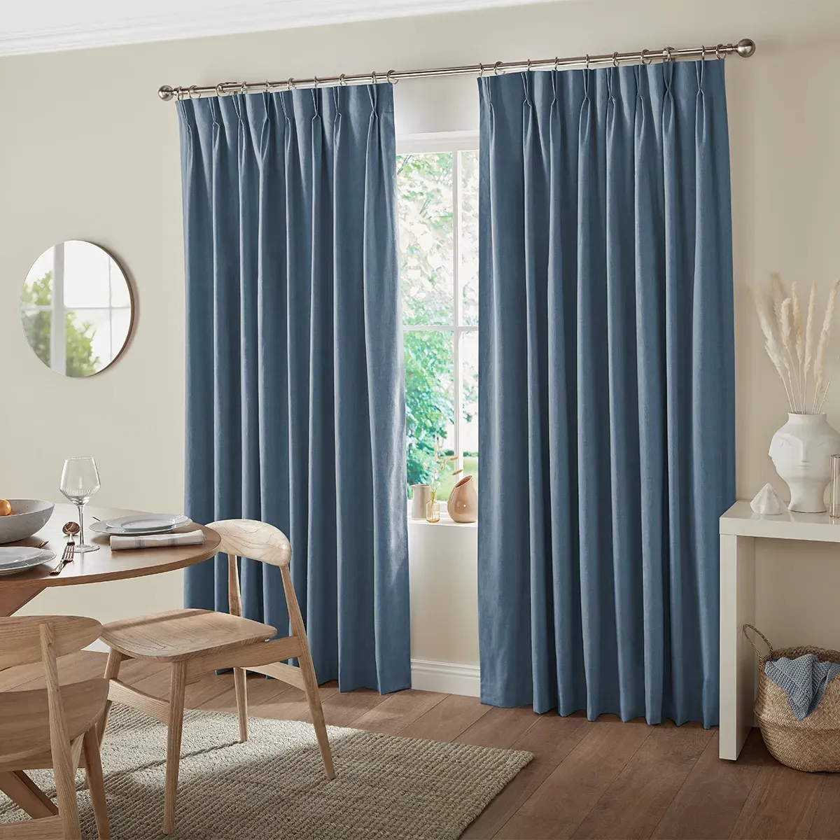 Romero Curtain - Denim, Polyester