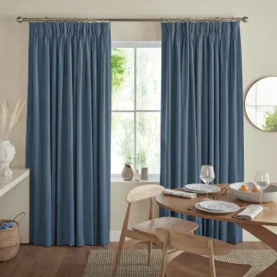 Romero Curtain - Denim, Polyester