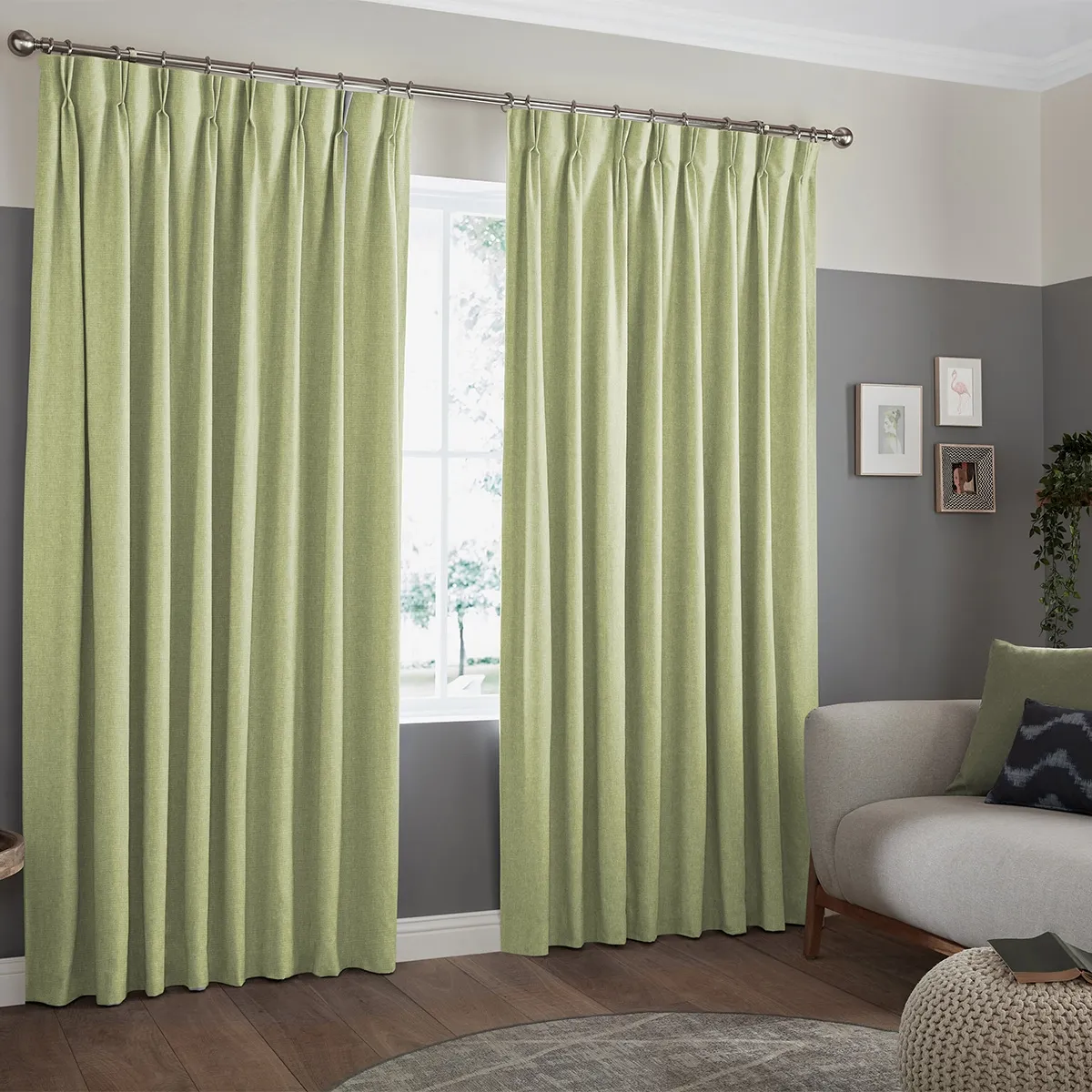 Ruben Curtain - Apple Green, Polyester