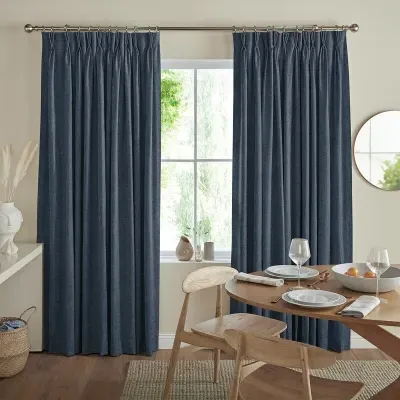 Ruben Curtain - Danube Blue, Polyester