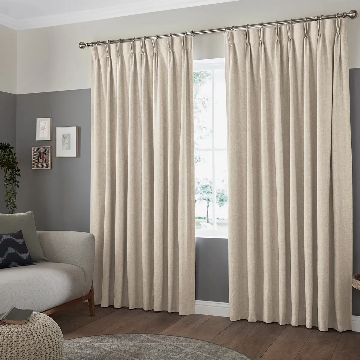 Ruben Curtain - Oyster, Polyester