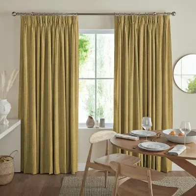 Ruben Curtain - Saffron Yellow, Polyester