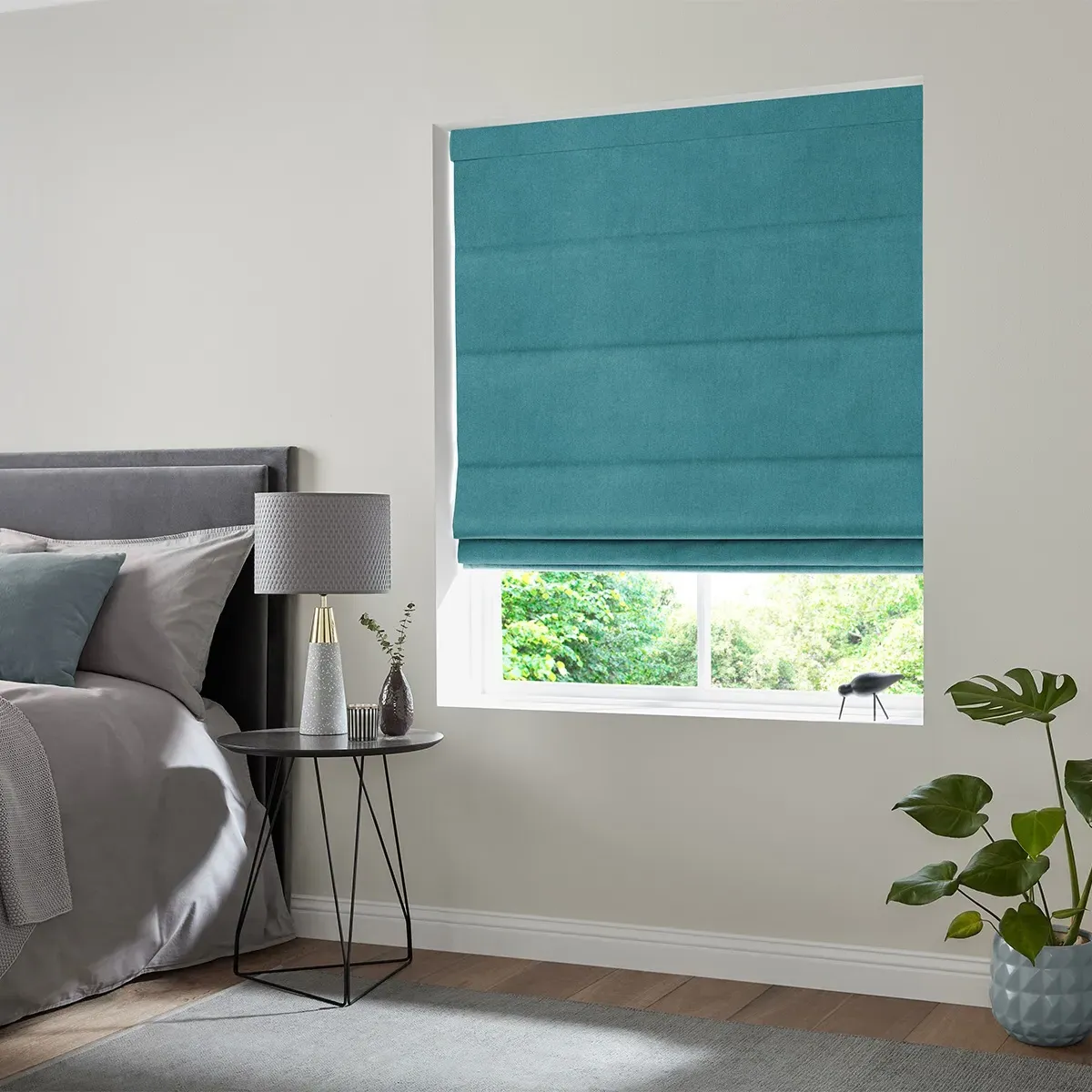 Rudiger Danube Roman Blind - Dark Blue, Polyester