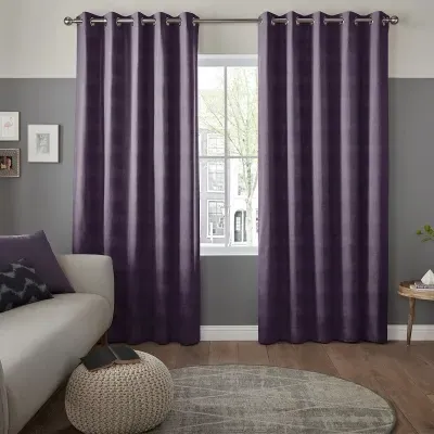 Rudiger Made-to-Measure Curtain - Aubergine, Polyester image