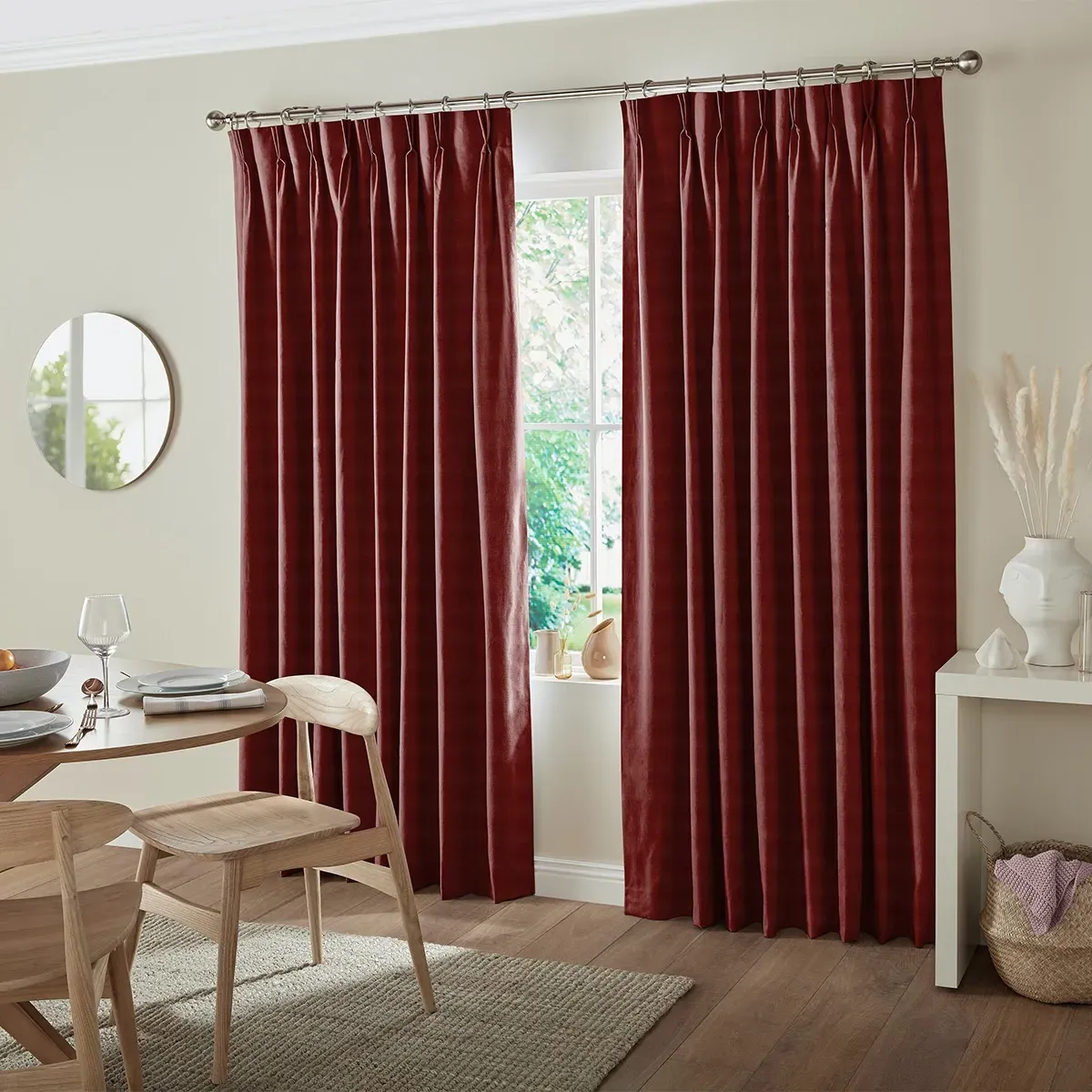 Rudiger Made-to-Measure Curtain - Crimson, Polyester