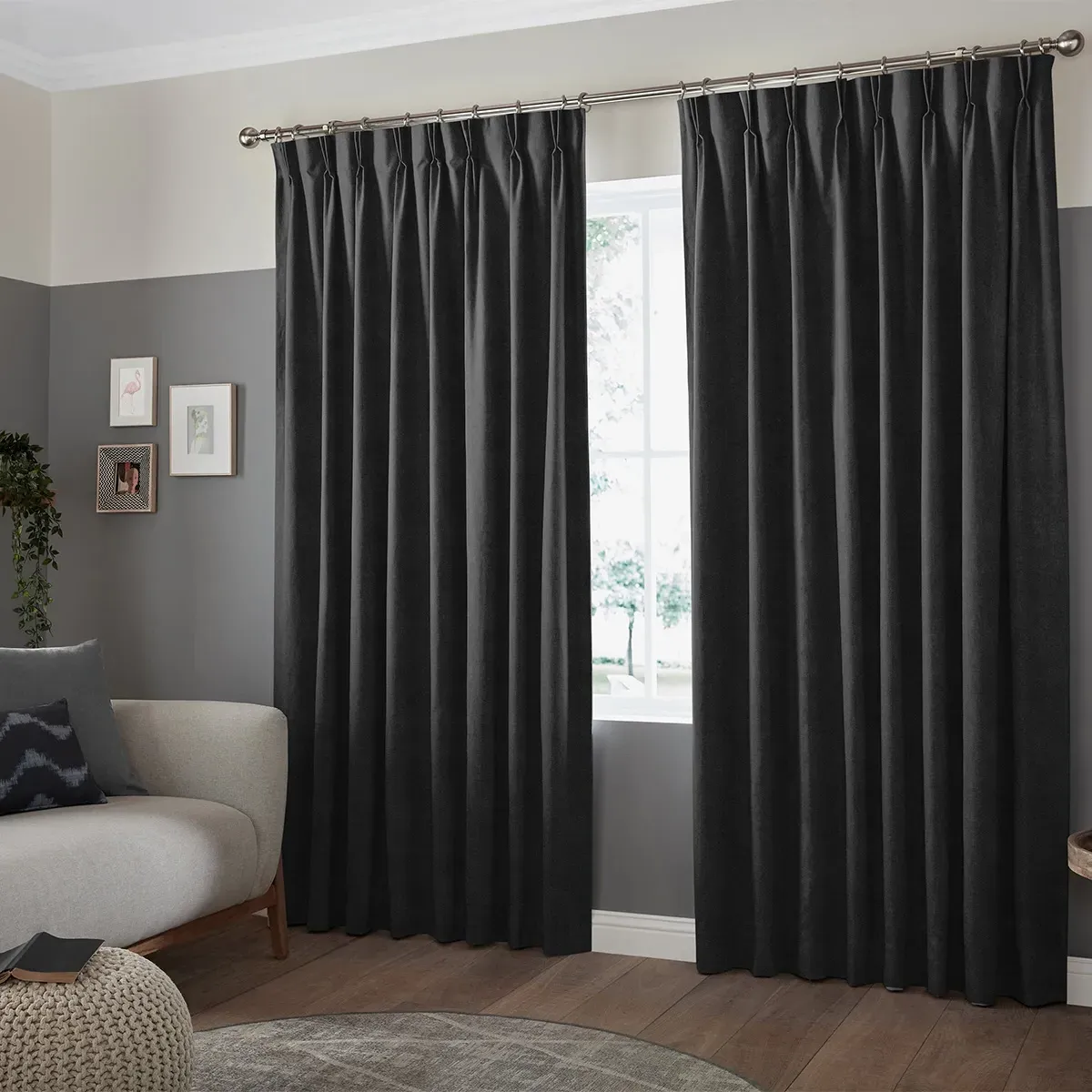 Rudiger Made-to-Measure Curtain - Ebony, Polyester