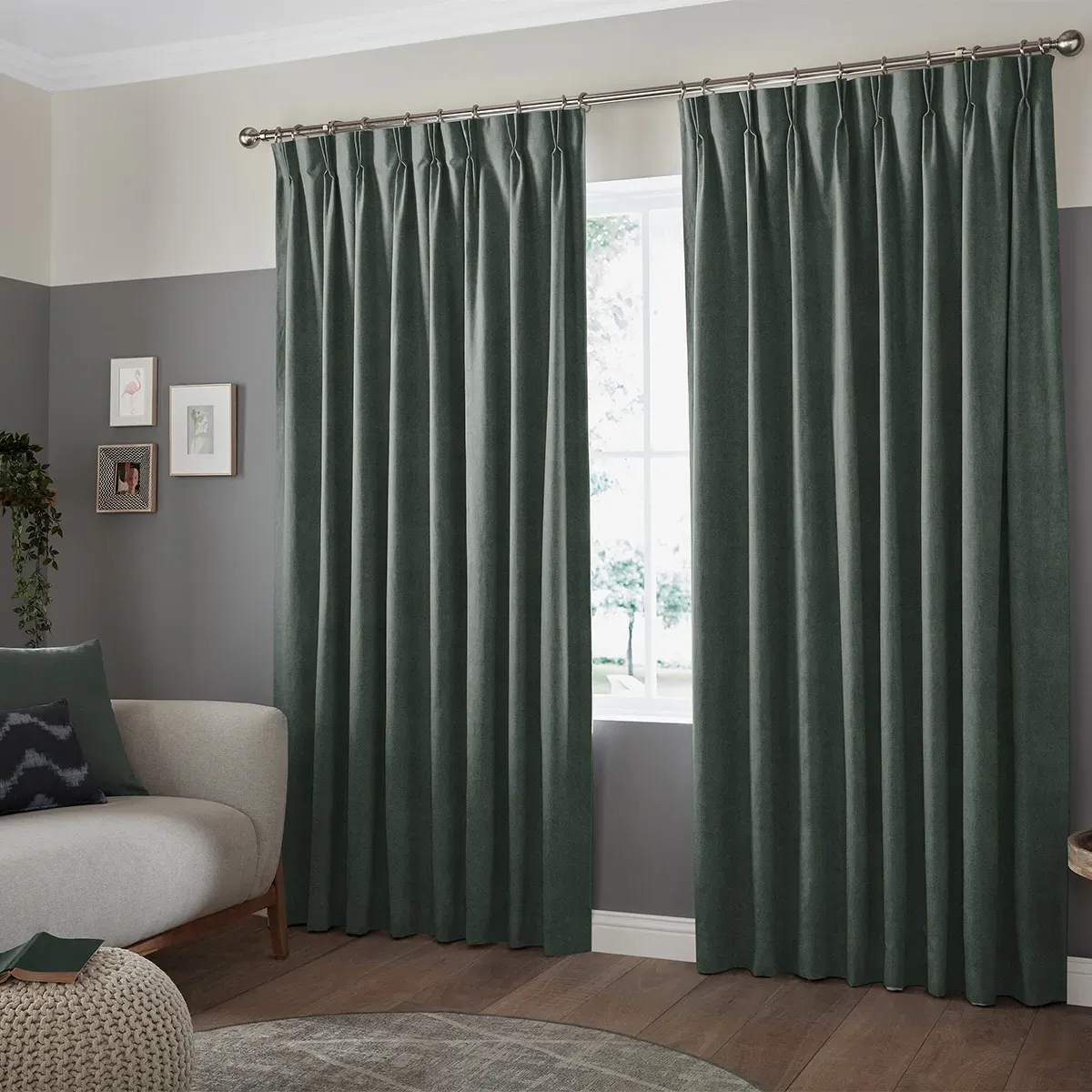 Rudiger Made-to-Measure Curtain - Forest, Polyester