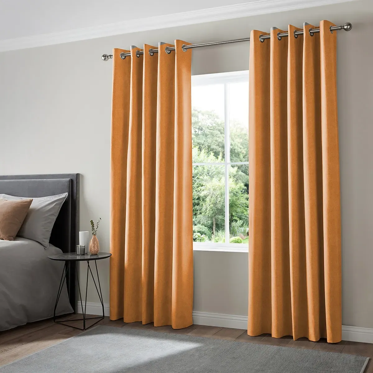 Rudiger Made-to-Measure Curtain - Rust, Polyester