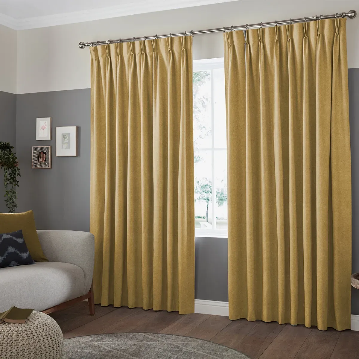 Rudiger Made-to-Measure Curtain - Saffron, Polyester