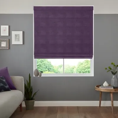 Rudiger Roman Blind - Aubergine, Polyester