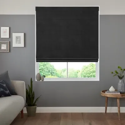 Rudiger Roman Blind - Ebony, Polyester