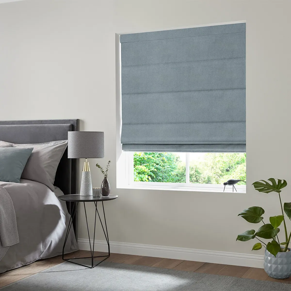 Rudiger Roman Blind - Sky Blue, Polyester