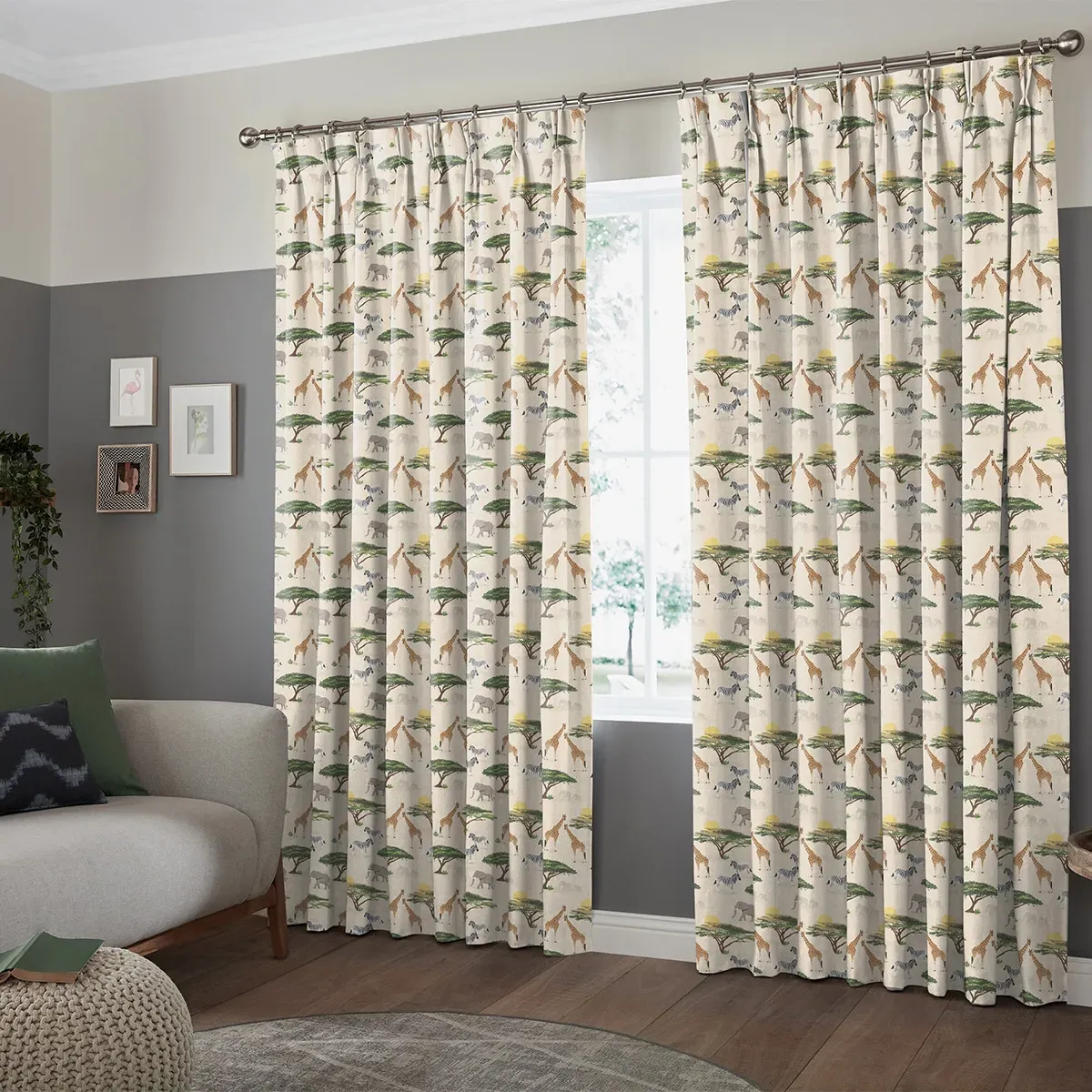 Safari Multi Curtain - Multi-Color, Cotton