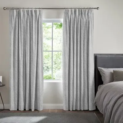 Sami Curtain - Pewter, Silk Blend