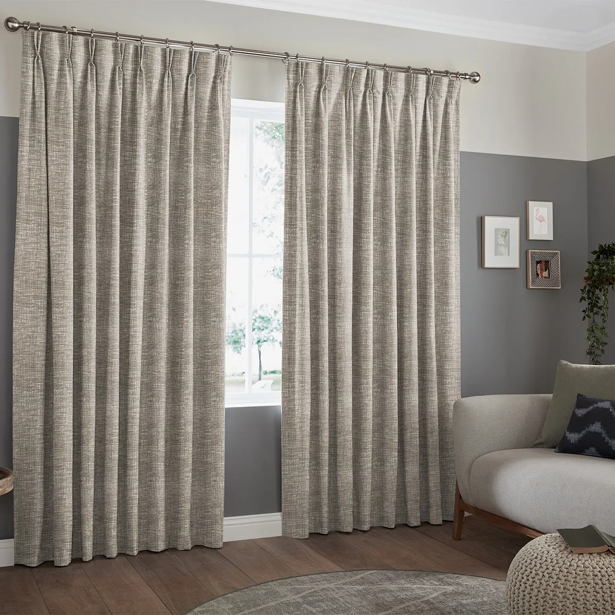 Semedo Graphite Curtain - Graphite, Polyester
