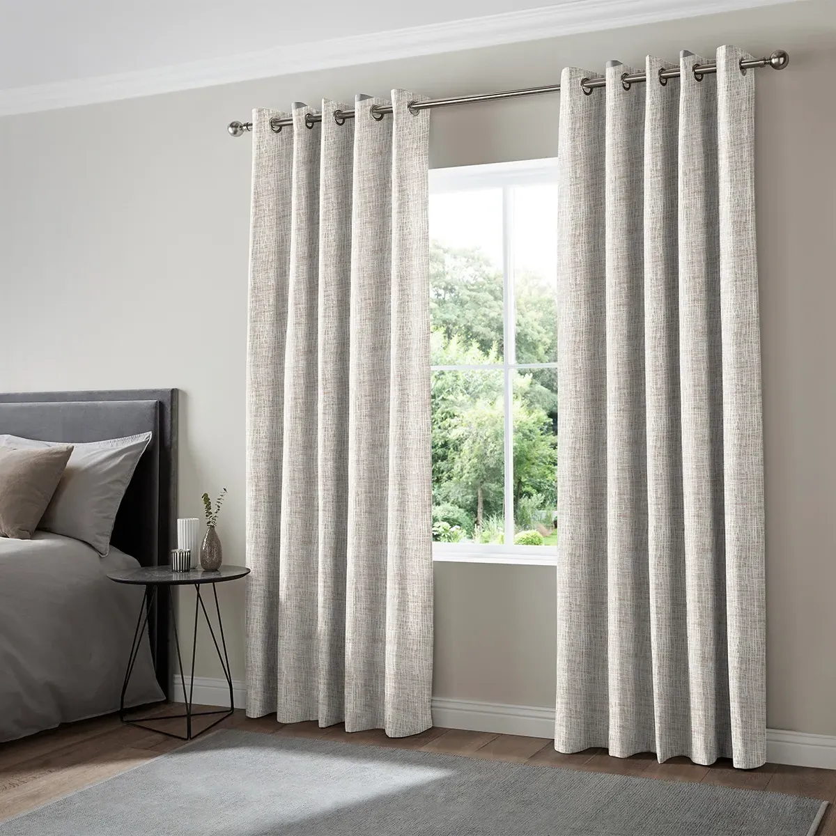 Semedo Terracotta Curtain - Terracotta, Polyester