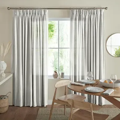 Shilton Curtain with Vertical Pattern - Champagne, Polyester image