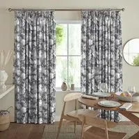 Silva Onyx Curtain - Black, Cotton