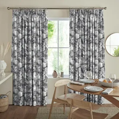 Silva Onyx Curtain - Black, Cotton image