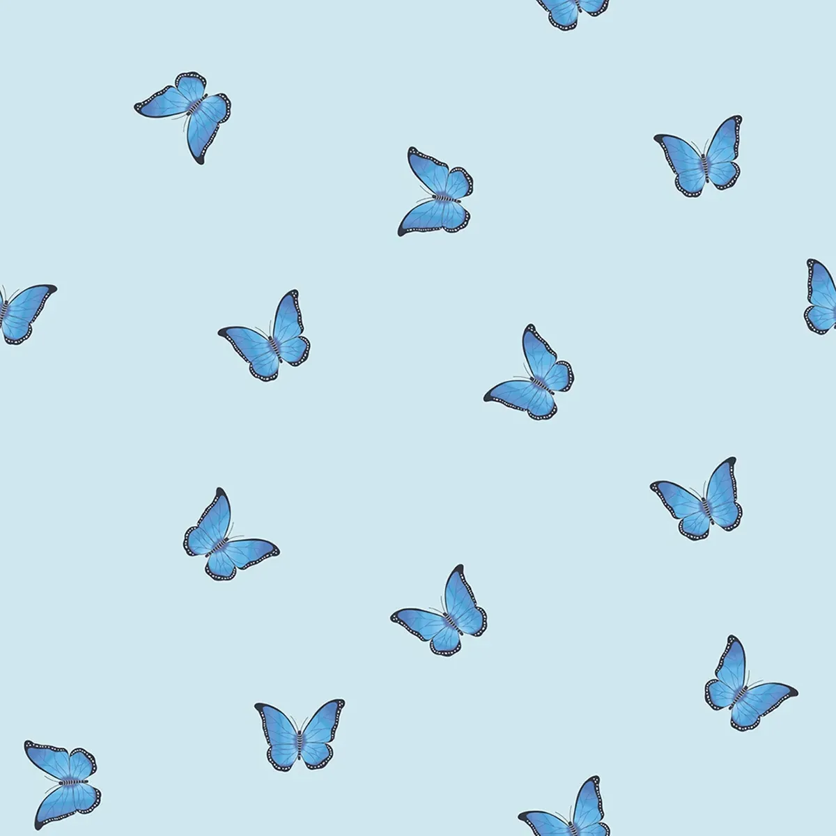 Skinny Dip Butterfly Curtain - Blue, Cotton