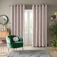 Skinny Dip Cherrys Curtain - Pink, Cotton