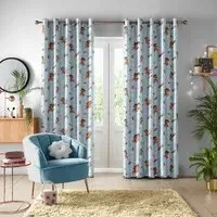 Skinny Dip Cherubs Curtain - Sky, Cotton