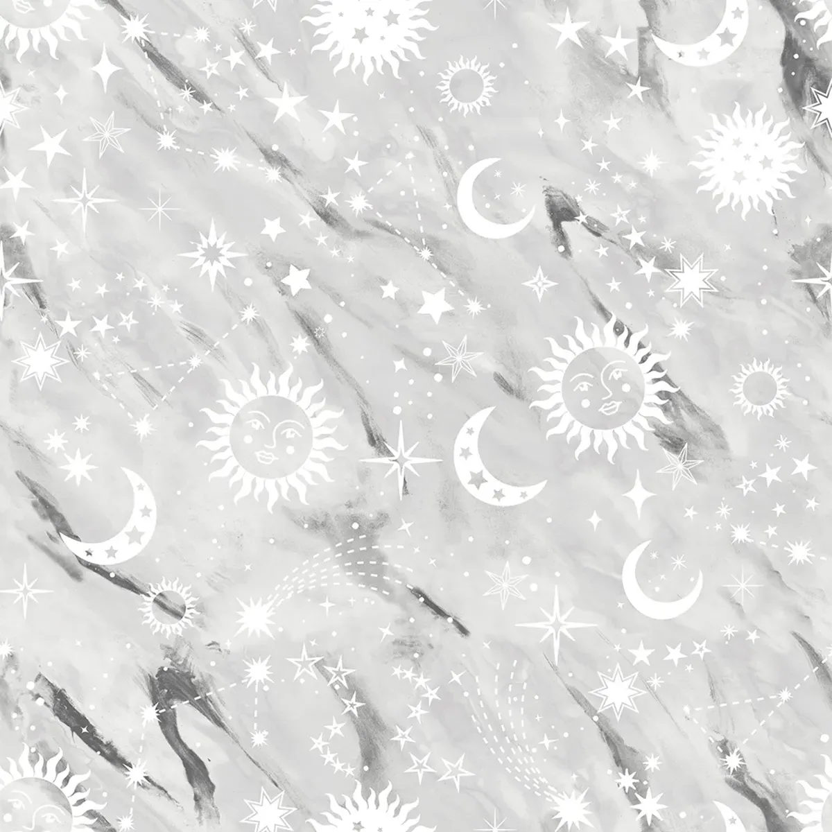 Skinny Dip Marble Celestial Curtain - Stone, Cotton