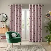 Skinny Dip Strawberry Curtain - Pink, Cotton