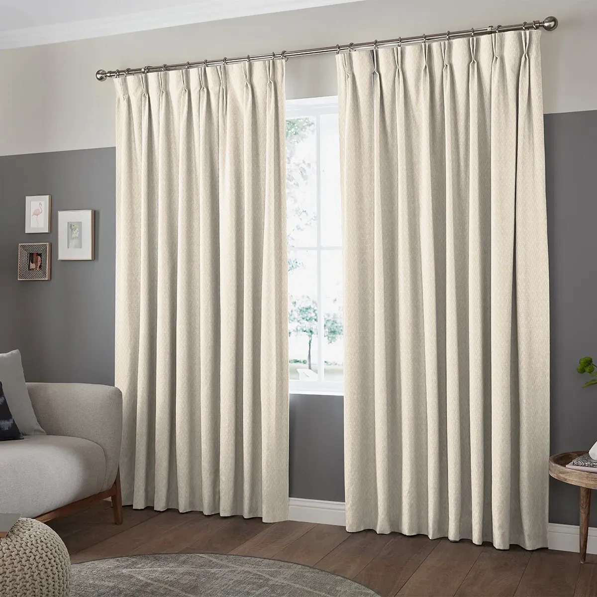 Skipp Curtain - Ivory, Polyester