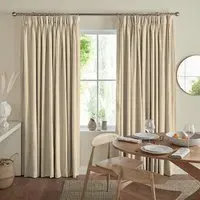 Skipp Pleated Curtain with Blackout - Champagne, Polyester
