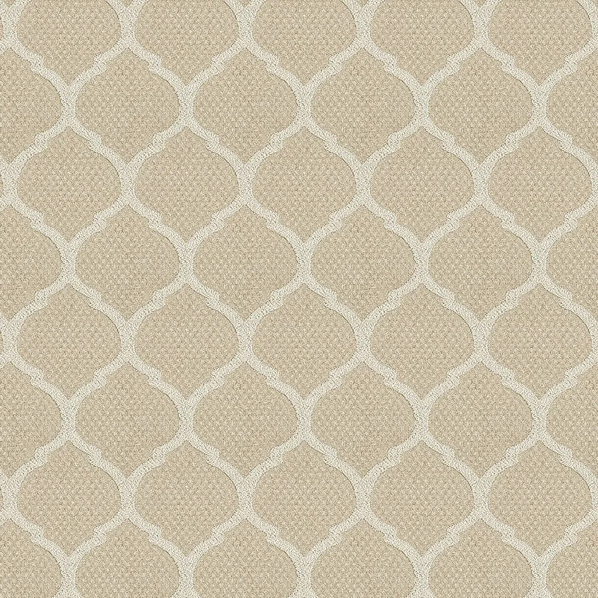 Solomon Curtain with Ogee Pattern - Champagne, Polyester