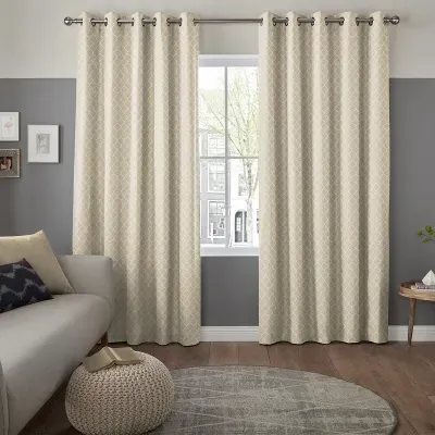 Solomon Curtain with Ogee Pattern - Champagne, Polyester image