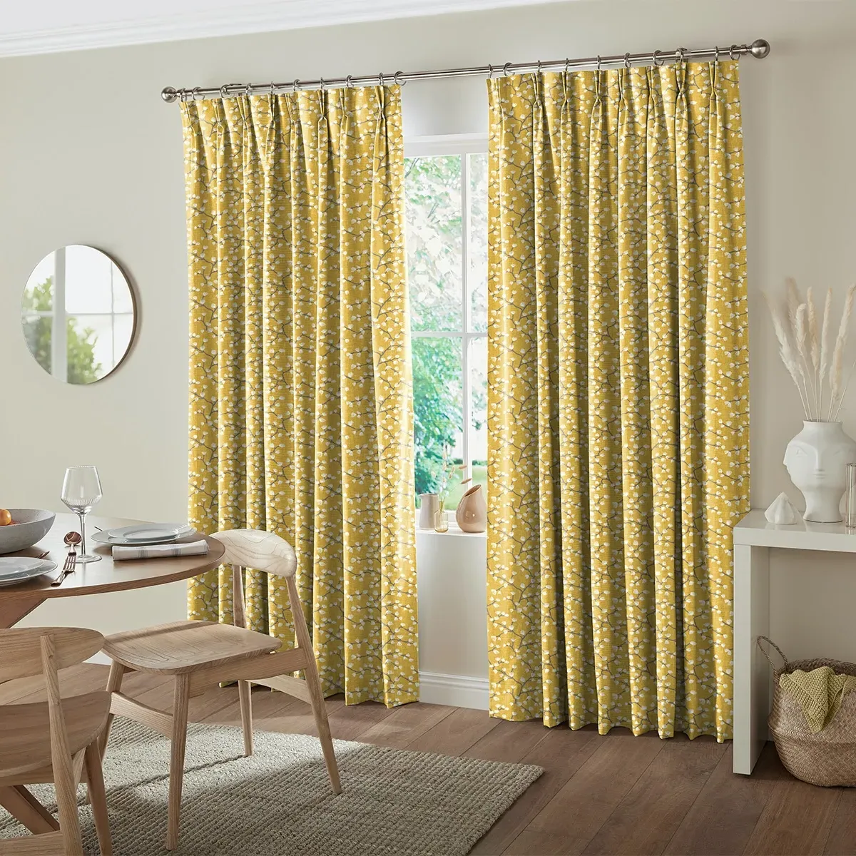 Steer Curtain with Sunflower Design - Cotton